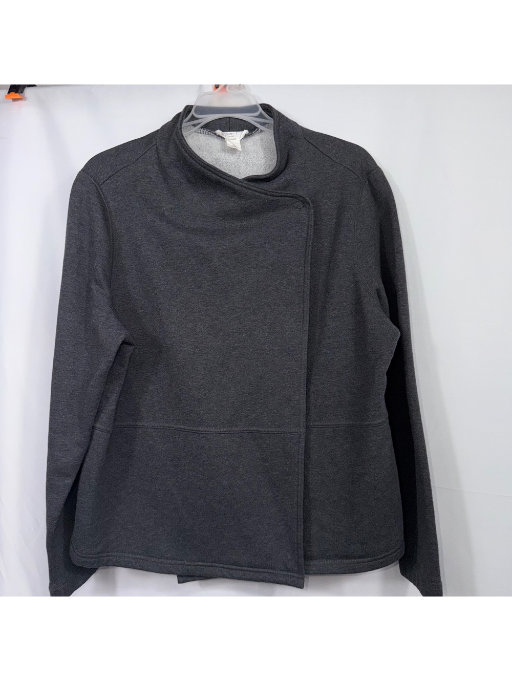 LOFT Lounge Gray Asymmetrical Jacket Large